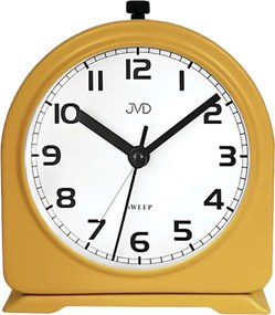Sárga Matt Fém Félkör Alakú Retro Ébresztőóra Jvd SRP2221.1 10x11 cm
