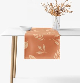 Goldea pamut asztali futó - narancssárga őszi levelek 35x140 cm