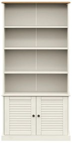 VIGO fehér tömör fenyőfa könyvespolc 85x35x170 cm