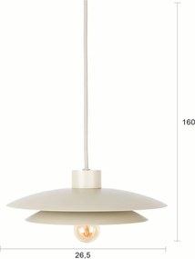Bézs fém függőlámpa ø 26,5 cm Wubbo – White Label