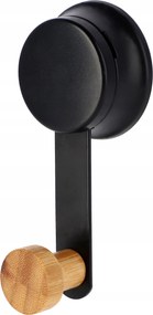 Akasztós Fürdőszobai Törölközőtartó Fali Tartó Tapadókorongos Fekete Loft