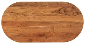 tömör akácfa ovális asztallap 100 x 50 x 2,5 cm