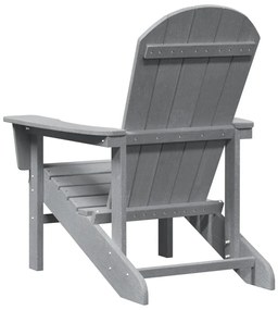Adirondack székek 2 db Világosszürke 74x82x90 cm HDPE