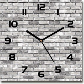 Csendes üveg falióra Tégla falióra 30x30