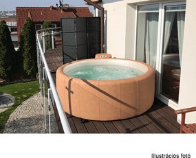 Felfújható pezsgőfürdő, fehér/szürke barna taupe, 4-6 személy, 910 l, Kamino 4 Típus