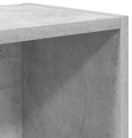betonszürke szerelt fa könyvespolc 31x24x52 cm
