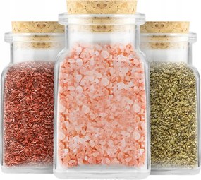 12X Tégely 150ML Befőttes Üveg Fűszertartó Dugóval