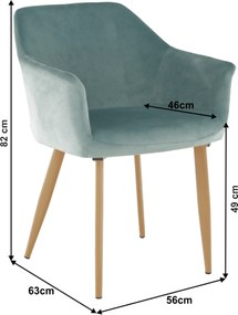 Szék, szövet mentol/bükk, ODOVEL