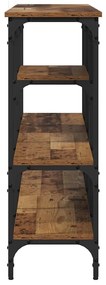 Konzolasztal polcokkal Régi fa 160 x 29 x 80 cm Faanyag