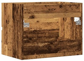 antik fa színű szerelt fa fürdőszobaszekrény 60 x 38,5 x 45 cm