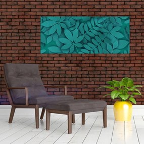 Kép - Türkiz levelek (120x50 cm)