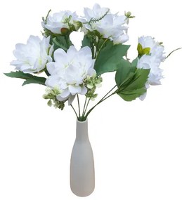 Füred dália élethű művirág csokor 7 szálas fehér