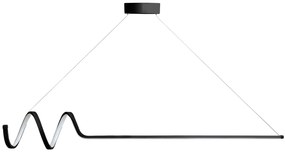Függőlámpa, Waterwave - Fekete Body, Fehér Light