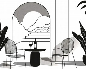 Poszter 60x50cm Pihenés a monokrómban