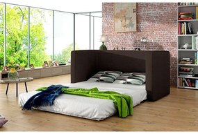 Barna zsenília kinyitható kanapé 132 cm Neva – ELTAP