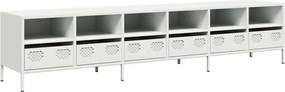 vidaXL fehér hidegen hengerelt acél TV-szekrény 202 x 39 x 43,5 cm