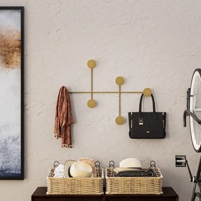 Aranyszínű fém fali fogas Dama-A – Kalune Design