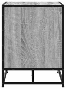 cipőpad szürke Sonoma 100x40x53,5 cm Gépi fa és fém
