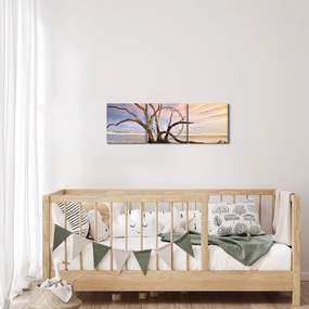 Egy fa képe az óceánban (órával) (90x30 cm)