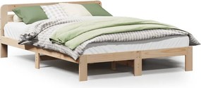 vidaXL tömör fenyőfa ágy matrac nélkül 120 x 190 cm