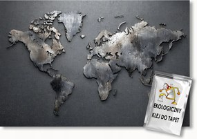 Fotótapéta Flizelina Térkép Világ Tudomány Földrajz Fémlemez 100x75 ragasztó
