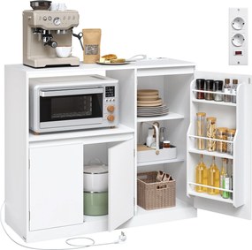 Konyhai tárolószekrény, 3 ajtóval, felhőfehér színben