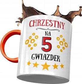 Narancssárga Bögre Keresztelőre Születésnapra Nyomtatott Fotóval