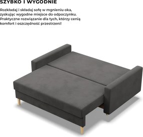 Etna kanapé, szövet anyag, hab töltet, szürke