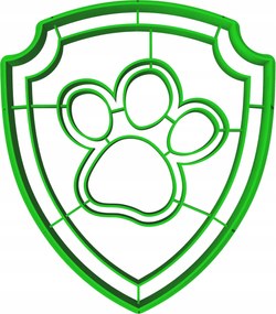 Sütemény lyukasztó bélyegzővel Nagy mese Mancs Őrjárat kitűző 10cm