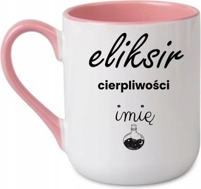 Caffee bögre "Türelem elixír név" Születésnapi Ajándék Rózsaszín 330