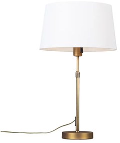 Asztali lámpa bronz árnyékolóval, fehér 35 cm állítható - Parte