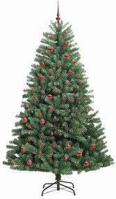 Műanyag Hajtogatós Karácsonyfa Zöld 210 cm PVC és fém