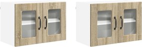vidaXL Konyhaszekrény 2 pcs Sonoma tölgy 60 x 31 x 40 cm Faanyag