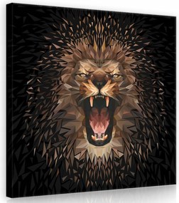 VĂĄszonkĂ©p 40x40 OroszlĂĄn bömbölĂ©s geometrikus absztrakt erĆ vadsĂĄg