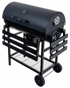 Faszenes kerti BBQ hengeres grillsütő