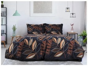 B.E.S. Petrovice Éjszakai levelel flanel ágyneműhuzat, 140 x 200 cm, 70 x 90 cm