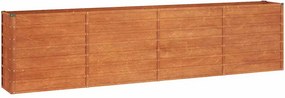 vidaXL rozsda színű corten acél kerti magaságyás 320 x 40 x 77 cm