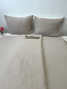 Muszlin lepedők világosbarna 140x200cm+90x70cm TiaHome