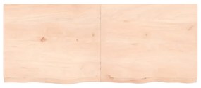 kezeletlen tömör tölgyfa fali polc 120x50x(2-6) cm