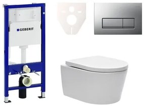 Fali WC szett Geberit előtétfalas szereléshez + SAT Brevis WC SIKOGES6W8