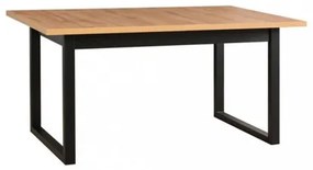 Összecsukható étkezőasztal IKON 3 -  tölgy/fekete lábakkal