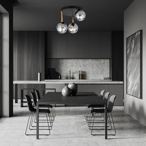 Emibig modern mennyezeti lámpa dolce fekete grafit arany emi1259/3