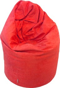 EMI Körte alakú piros színű velúr babzsákfotel