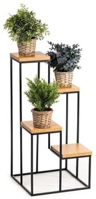 KASKADA virágtartó állvány 70x34 cm fekete/barna