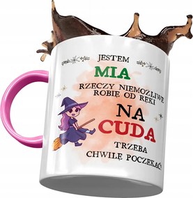 Rózsaszín Bögre Mia Feleség Barátnő Ajándék Nyomtatott Fotóval