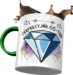 Zöld Bögre Születésnapra 65 65-es 65-ös Ajándék Nyomtatott Fotóval