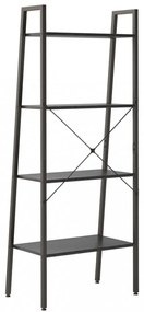 4 szintes fekete állópolc 56 x 35 x 140 cm