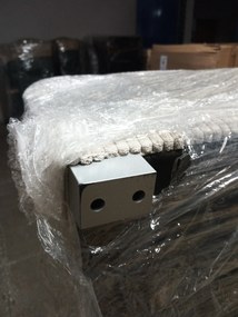 AKCIÓ Világosbézs U alakú ülőgarnitúra SMART COSARO 295x140 cm II. osztály