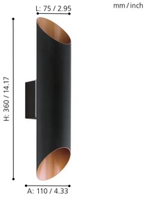 Eglo 94804 - LED Kültéri lámpa AGOLADA 2xLED/3,7W/230V