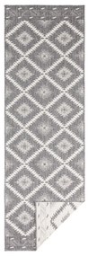 Malibu szürke-krémszínű kültéri szőnyeg, 80 x 350 cm - NORTHRUGS